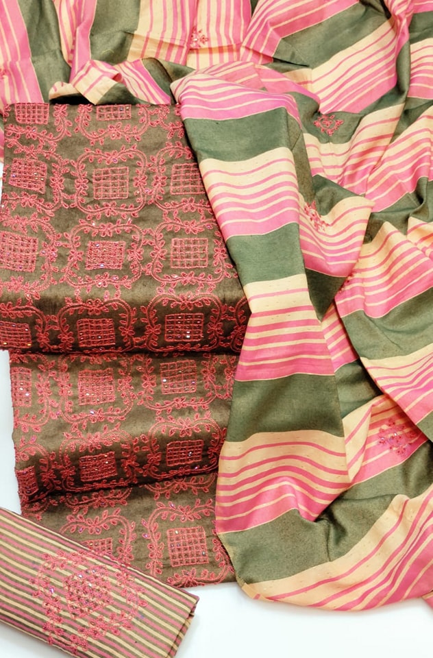 WINTER SILK DIGITAL PRINTED 3-PIECE - DP#78